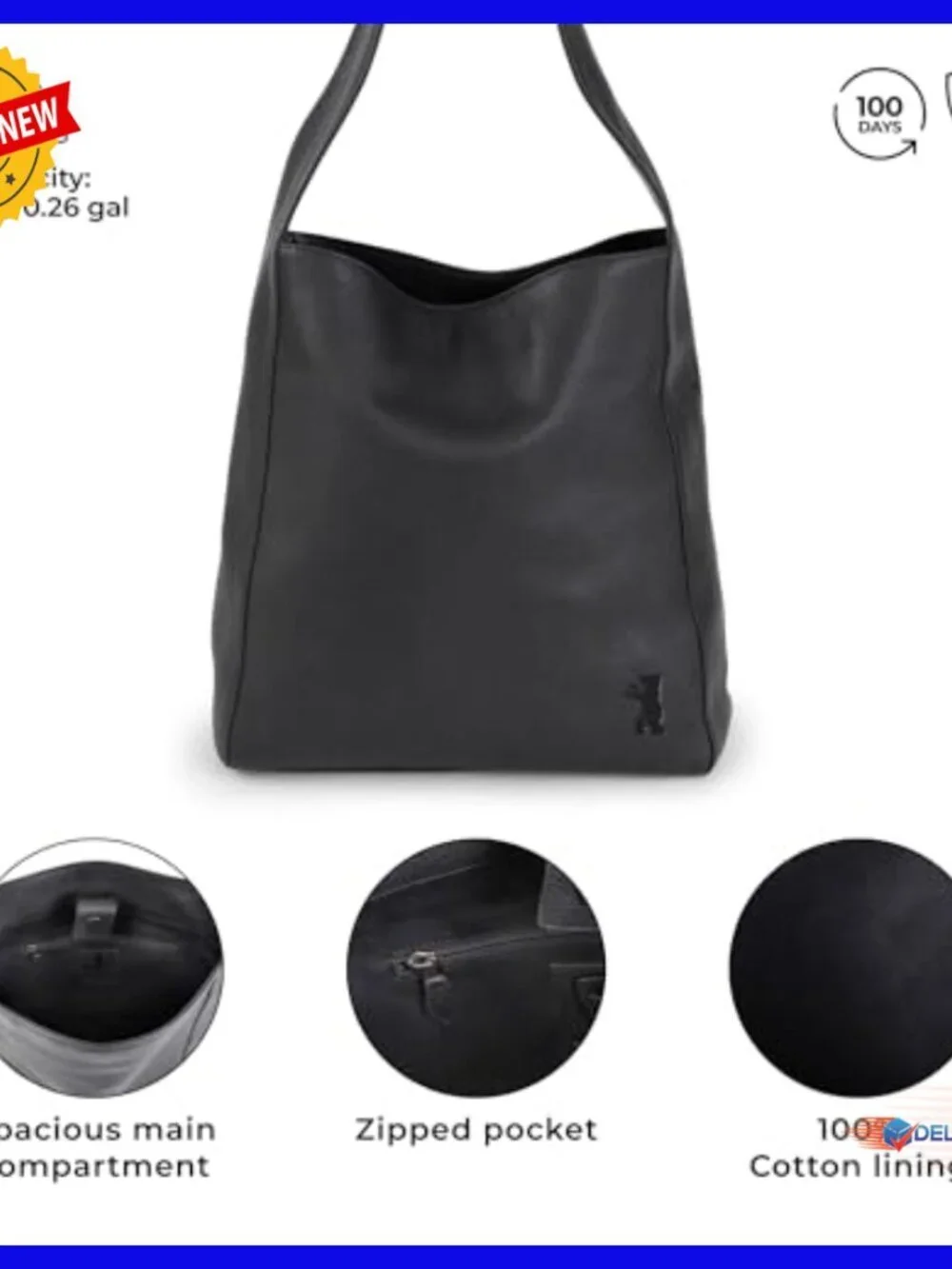 Premium Leather Hobo Tote Shoulder Bag for Women Spacious Everyday Use